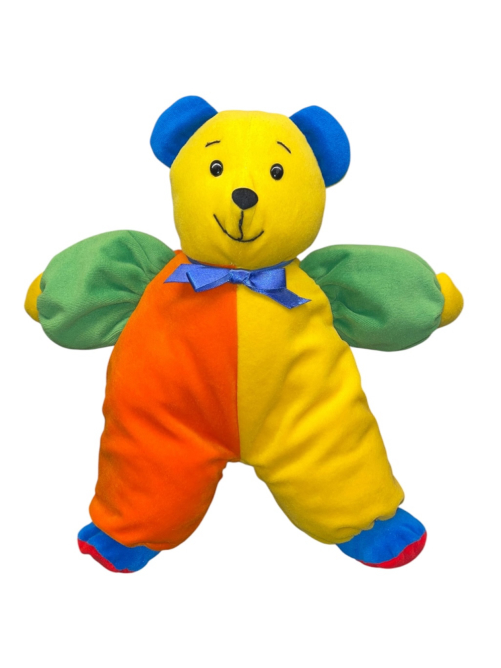 PJ Toys Colorblock Bear Plush Stuffed Animal Toy 13" HTF